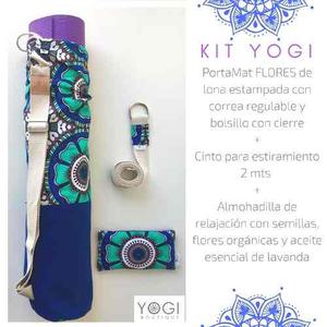 ¡kit Yogi! Portamat + Almohadilla + Cinto De Yoga Y Pilates