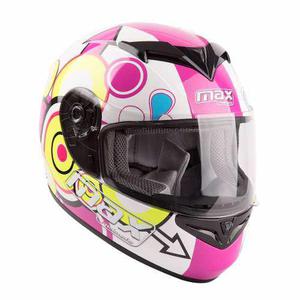 Casco Integral Max V121 Young Pop Fucsia Mujer