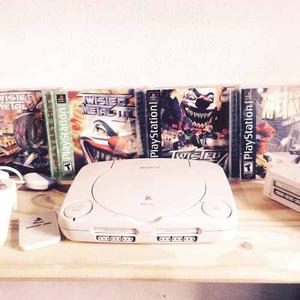 Playstation Psone Con Accesorios Y Juegos Originales Black