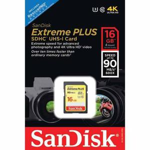 Sandisk Extreme Plus Sdhc 16gb C10 Tarjeta De Memoria Flash