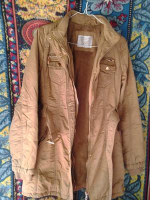 CAMPERA LARGA BEIGE DE MUJER TALLE 2