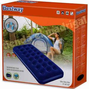 Colchon Inflable Bestway 1 Una Plaza Cama Aire Palermo