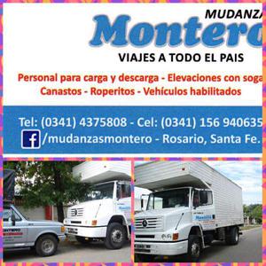 Mudanzas Montero 0341-4375808 elevaciones embalajes de