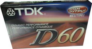 Cassette De Audio 60 Min Tdk D60 E3080