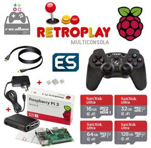 Consola Retro Arcade 32gb Recalbox 10000 Roms 2 Joy