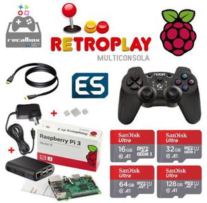 Consola Retro Arcade 64gb Recalbox 10000 Roms 1 Joy