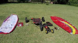 Kite Buggy + Kite Sandboard