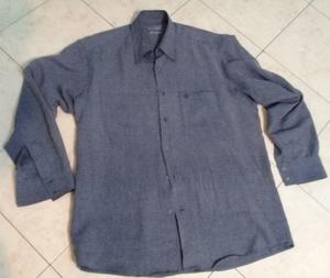 CAMISA GRIS CHRISTIAN DIOR C/1 BOLSILLO M/LARGA TALLE 46