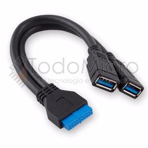 Cable 19 Pines Usb 3.0 A 2 Usb 3.0 Hembra Todomicro