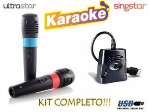 Kit Microfonos Usb Ultrastar - Singstar Pc Consolas D Juego