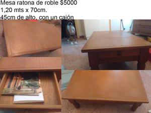 Mesa ratona de roble