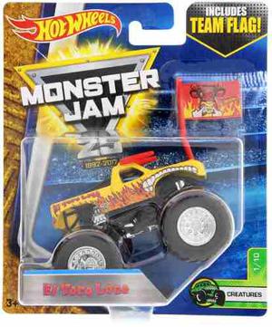 Monster Jam Hot Wheels Toro Loco Amarillo Original Mattel