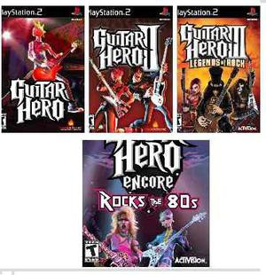 Saga Guitar Hero Para Ps2 (c-h-i-p-e-a-d-a)4juegos