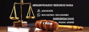Abogado de Posadas, Misiones Penal Civil 24hs