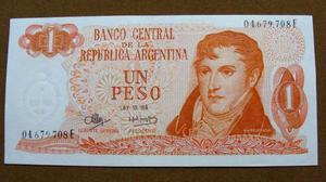 Billete de 1 peso Argentina 1973