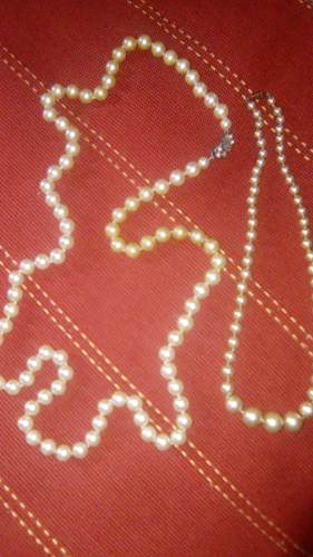 Lote De 4 Collares De Perlas Antiguos