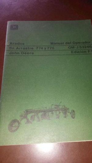 Manual del Operador John Deere Arados de Arrastre 774 y 775
