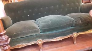 SILLON ANTIGUO DE 3 CUERPOS LUIS XV - HERMOSOS CON CAPITON