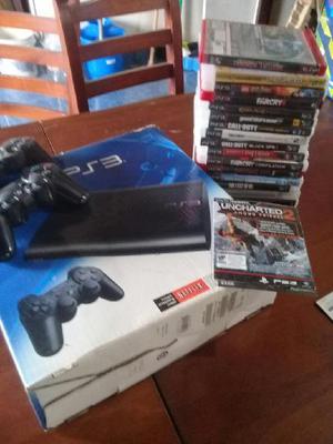 Vendo Ps3 2joystick Y 16 Juegos