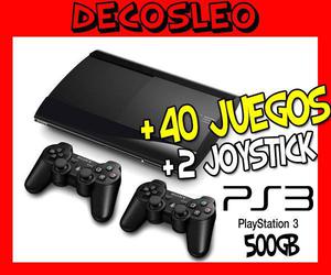 decosleo* PLAYSTATION 3 de 500gb con 40 juegos 2 joystick