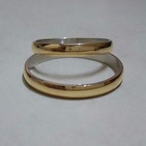 Par Alianzas Plata 925 Oro 18k - Casamiento Matrimonio Boda