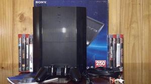 Ps3 Super Slim Playstation 3 Joystick +7 Juegos Fisicos