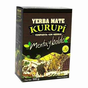 Yerba Mate Kurupi Compuesta Menta Boldo Pack De 12 Un.