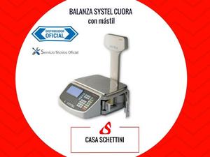 Balanza Systel Cuora mástil 30kg Etiquetas código de barra