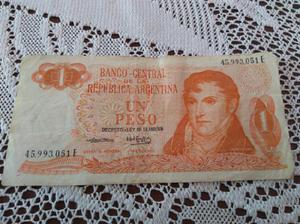 Billete 1 peso ley 18.188/69