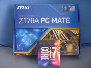 COMBO Intel i7 6700K y Mother MSI Z170A PC MATE