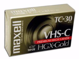 Cassette Video Vhs-c Maxell Tc-30 Hgx-gold