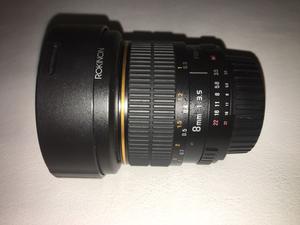 Lente Rokinon 8mm f/3.5 HD Fisheye Lens NUEVO SIN USAR