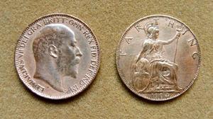 Moneda de ¼ de penique Gran Bretaña 1904