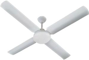 Ventilador De Techo 5 Veloc 4 Palas Metal Blanco C/luz 