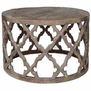 French style wood round coffee table oak wooden coffee table
