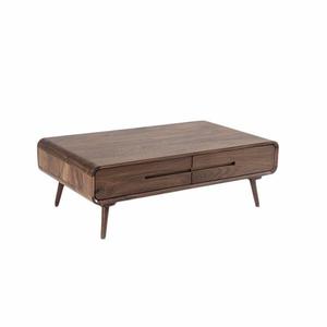 Nordic minimalist coffee table black walnut wood coffee