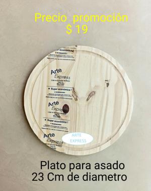 Plato para asado de madera