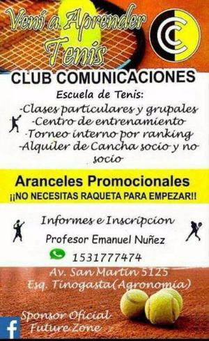 CLASES DE TENIS EN EL CLUB COMUNICACIONES