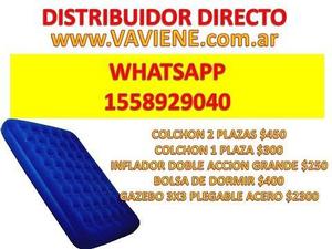 COLCHON 2 PLAZAS MAS INFLADOR OFERTA