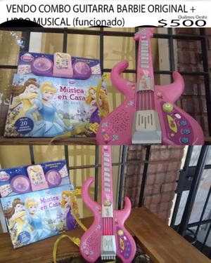 COMBO guitarra barbie + libro musical