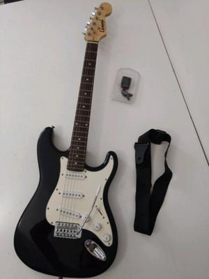 Guitarra electrica Leonard Stratocaster Negro y blanco