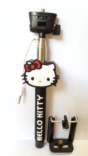 Palo Selfie Extensible Con Cable Celular Hello Kitty