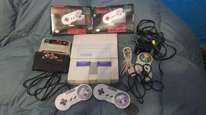 Super Nintendo, con 3 joystick, 2 juegos, oportunidad, en