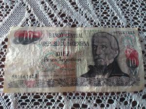 Billete 10 pesos argentinos,muy bueno!!!
