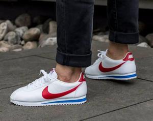 Nike Classic Cortez Cuero White Varsity Red - Hombre