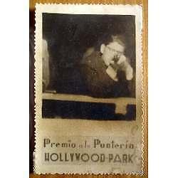 antigua foto postal premio a la punteria hollywood park