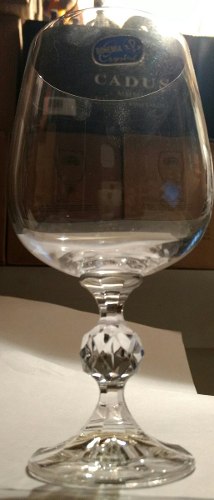 Caja 6 Copas De Cristal Para Agua (hechas En Rep Checa)