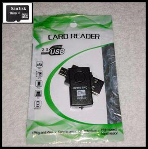Card Reader DUO OTG - Directo al SMARTPHONE - USB / MICRO