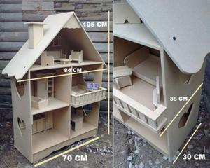 Casita para Barbies con balconcito y muebles NUEVA