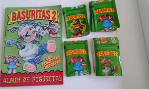 Vendo lote de 50 sobres de figuritas basuritas 2 album